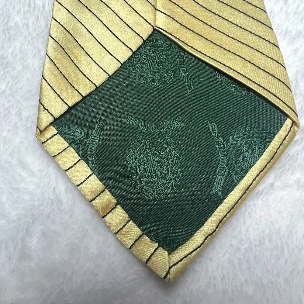 Tommy Hilfiger Silk Tie Yellow‎ Striped